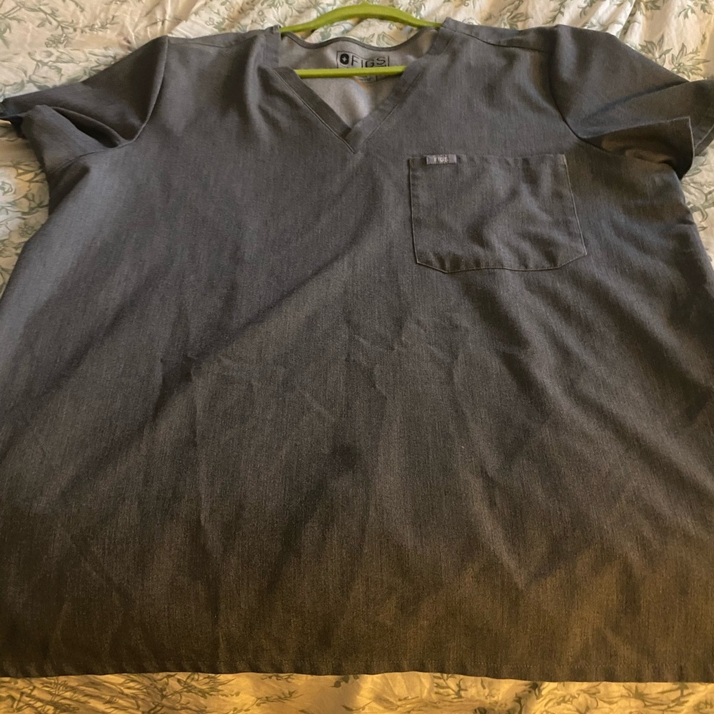 Figs Womens Gray Scrub top